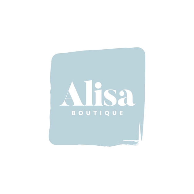 Vecteur gratuit vecteur de marque alisa boutique logo