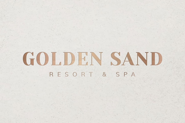 Vecteur de modèle de logo en or métallique pour les entreprises de spa