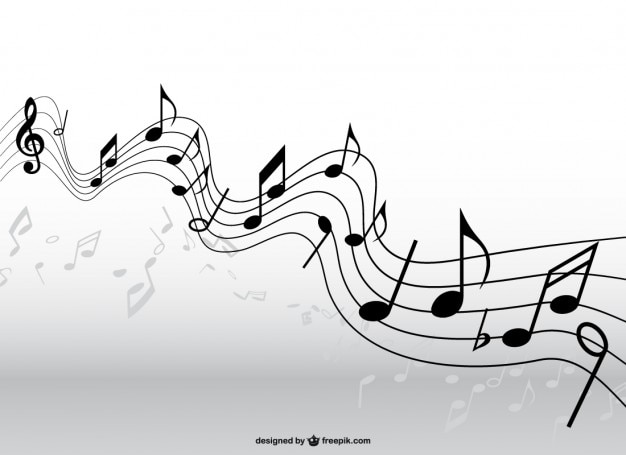 Vecteur gratuit vecteur musique de pentagramme