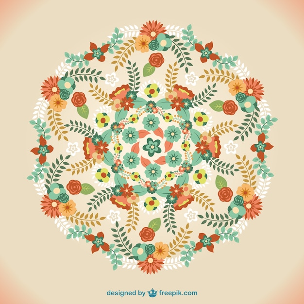 Vecteur gratuit vecteur ornement floral de mandala