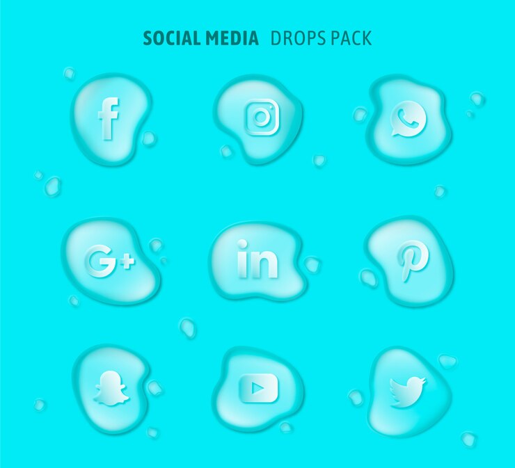 Vecteur gratuit vecteur de pack de logos de médias sociaux