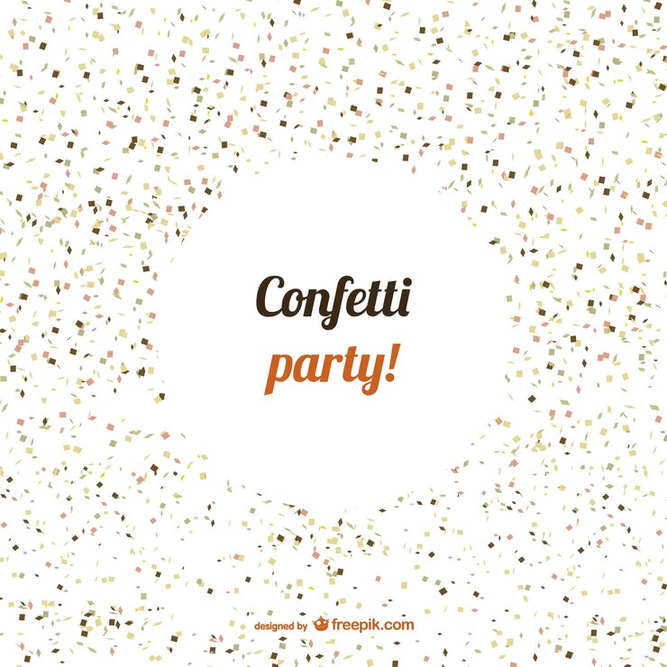 Vecteur gratuit vecteur de parti confettis