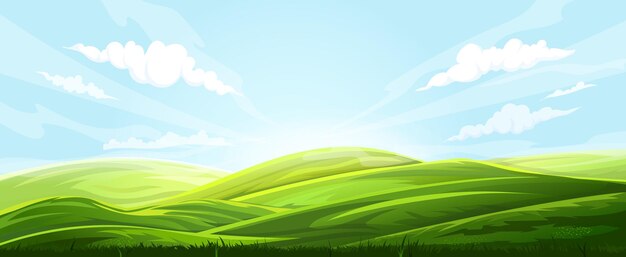 Vecteur de paysage de fond de champ