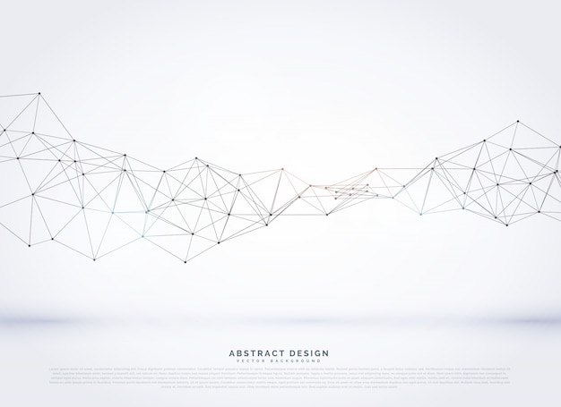 Vecteur gratuit vecteur polygonal abstract network wireframe background