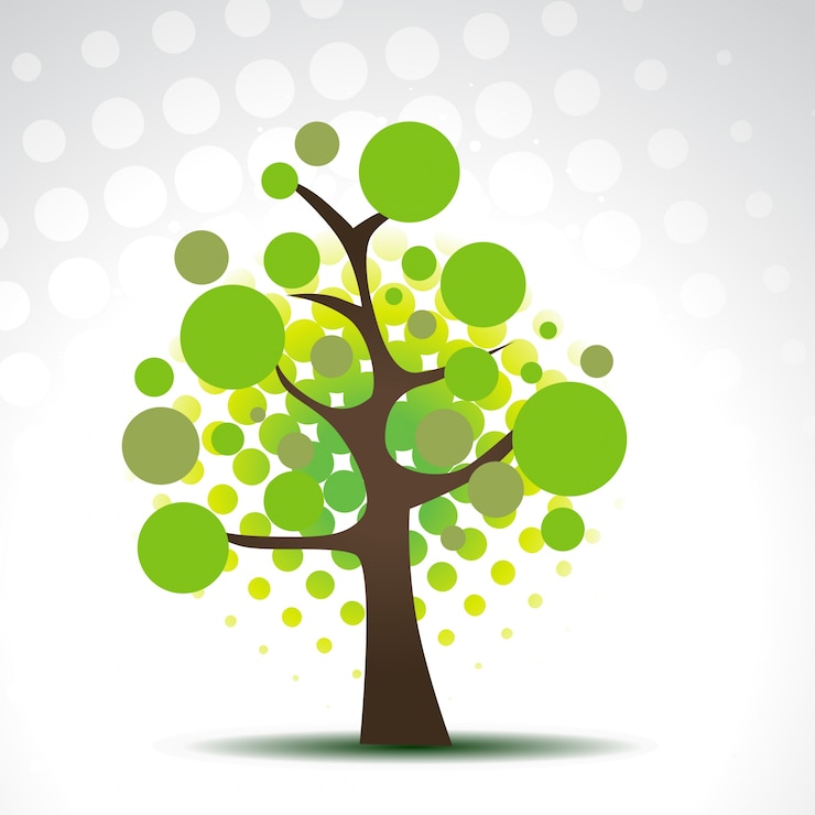 Vecteur gratuit vecteur résumé cercles illustration de l&#39;arbre