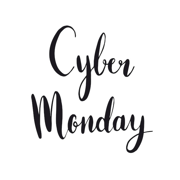 Vecteur gratuit vecteur de style typographie cyber ​​monday