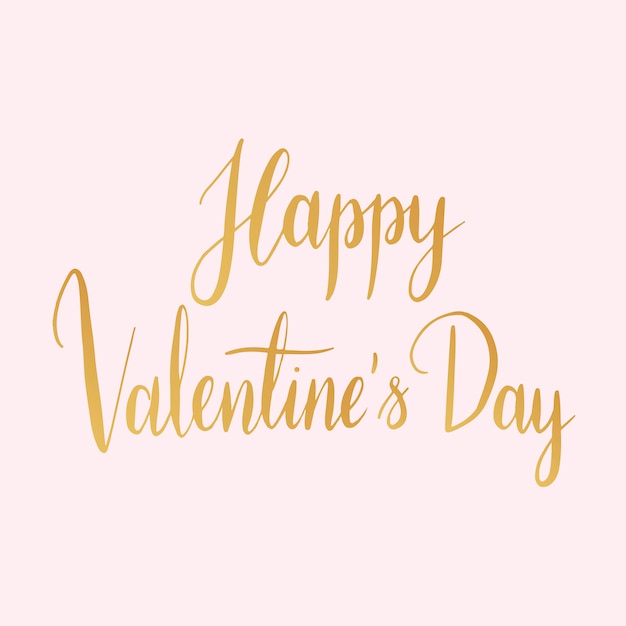 Vecteur gratuit vecteur de style typographie happy valentine s day