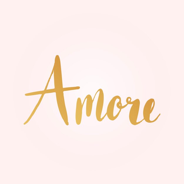 Vecteur de style de typographie italienne Amore