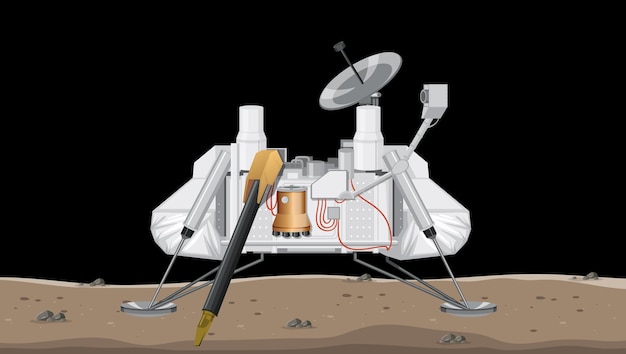 Vecteur gratuit vecteur de vaisseau spatial viking 1