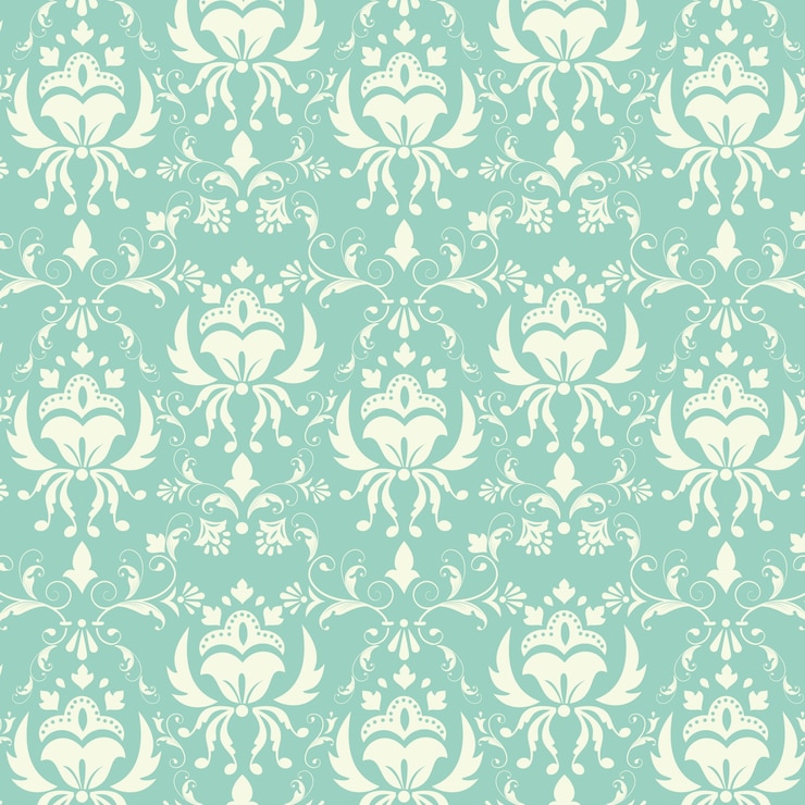 Vecteur gratuit vector background damask seamless pattern. ornement classique en damas à l&#39;ancienne, texture victorienne sans soudure pour papiers peints, textile, emballage. modèle baroque floral exquis.