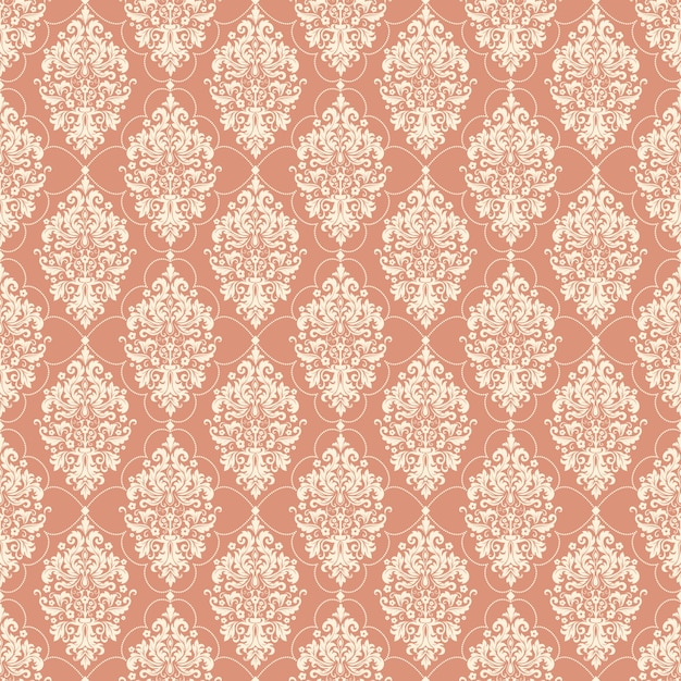 Vecteur gratuit vector background damask seamless pattern. ornement classique en damas à l'ancienne, texture victorienne sans soudure pour papiers peints, textile, emballage. modèle baroque floral exquis.