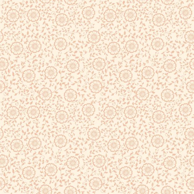 Vector flower seamless pattern background. Texture élégante pour les arrière-plans. Ornement floral à l&#39;ancienne à la décoration classique, texture sans soudure pour papiers peints, textile, emballage.