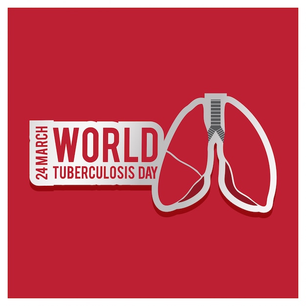 Vecteur gratuit vector illustration d'un texte élégant pour la journée mondiale de la tuberculose
