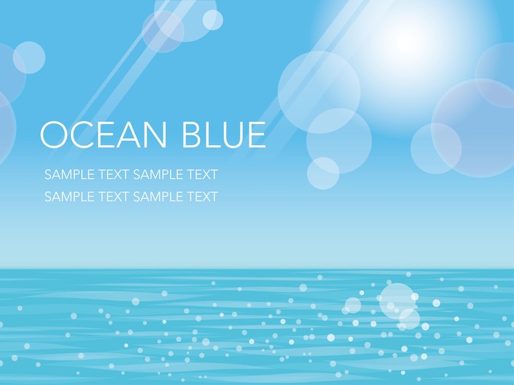 Vecteur gratuit vector seamless summer ocean view fond illustration répétable horizontalement