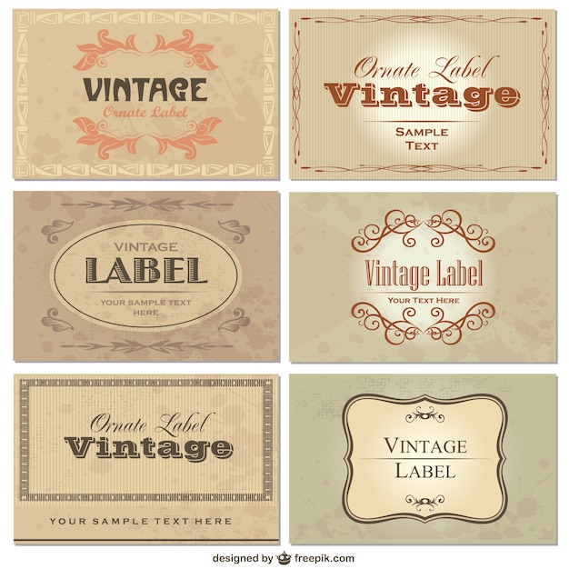 Vecteur gratuit vector set vintage labels