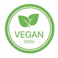 Vecteur gratuit vegan cercle vert