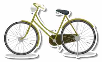 Vecteur gratuit vélo vert sur fond blanc