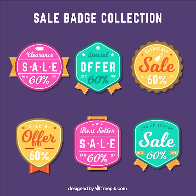 Vente Badges Avec Style Coloré