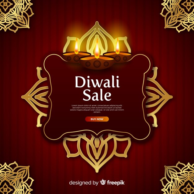 Vente De Diwali Réaliste