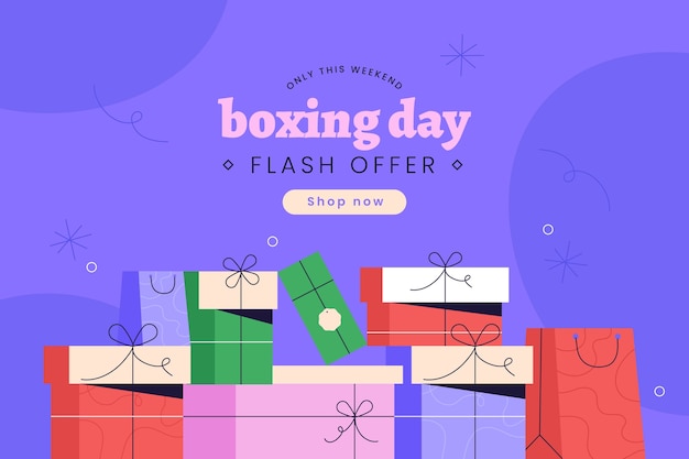 Vente De Jour De Boxe Plat Et Fond De Magasinage