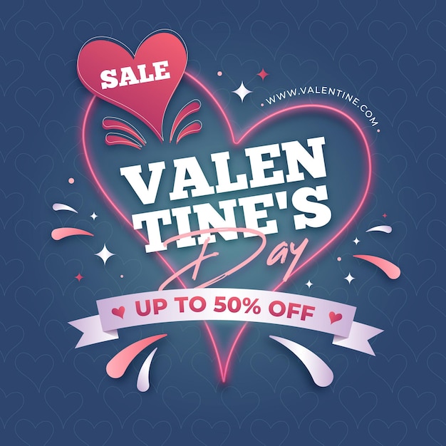 Vecteur gratuit vente de jour de valentines design plat