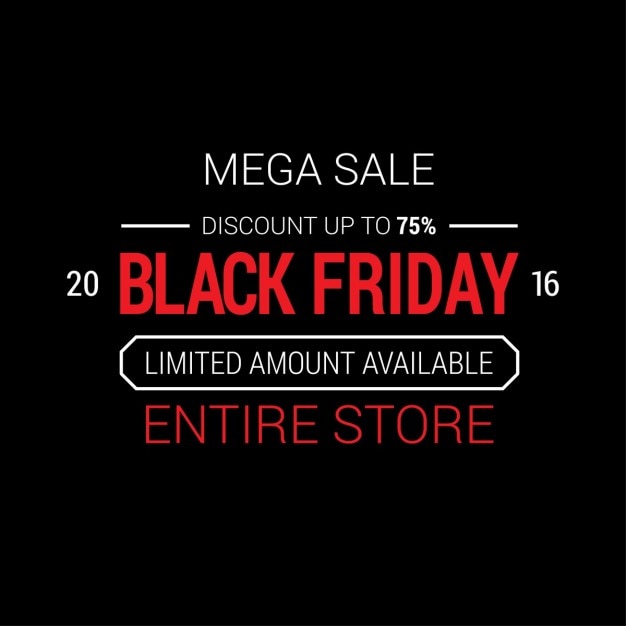 Vecteur gratuit vente mega black friday lettrage