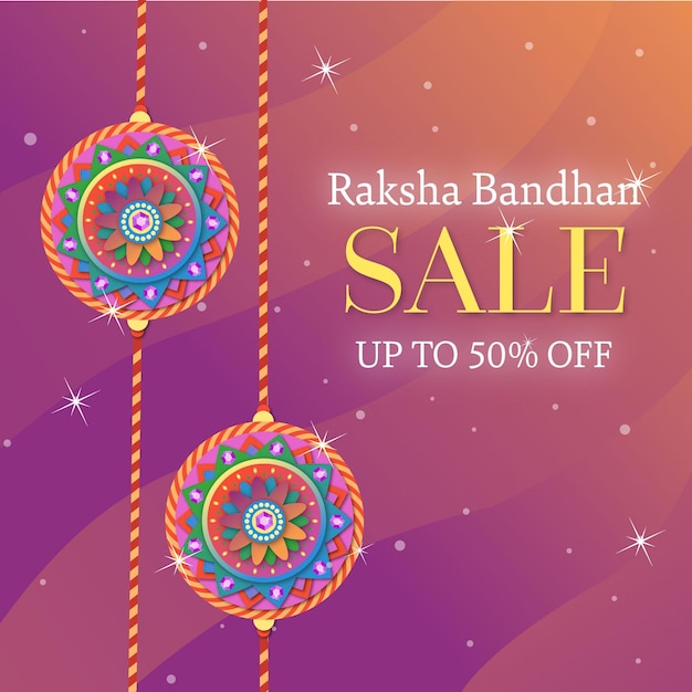 Vecteur gratuit ventes de raksha bandhan