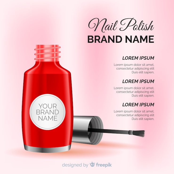 Vecteur gratuit vernis à ongles