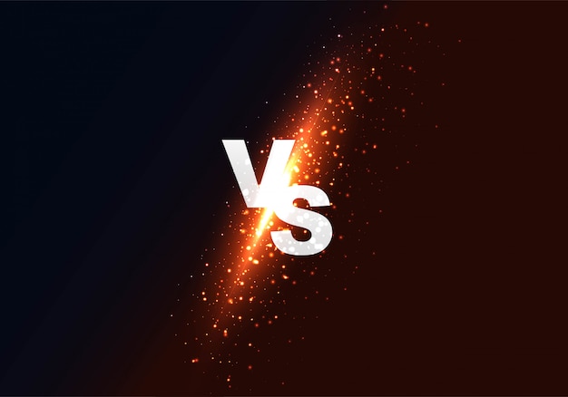 Vecteur gratuit versus vs fond coloré brillant