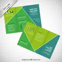Vecteur gratuit vert modèle de brochure