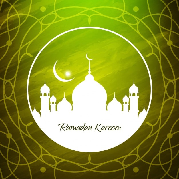 Vecteur gratuit vert ramadan conception kareem de fond