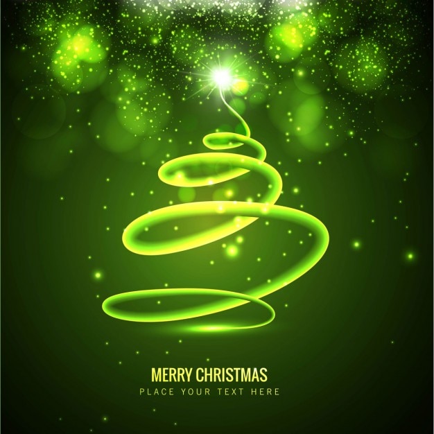 Vecteur gratuit vert spirale fond de l'arbre de noël