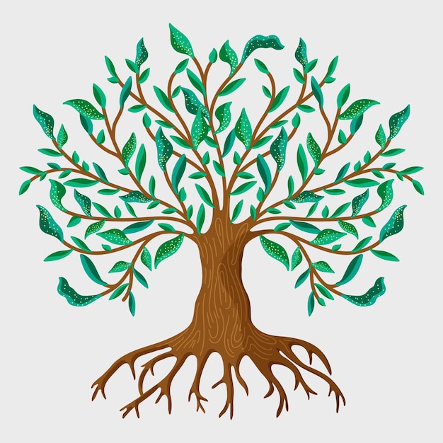 Vecteur gratuit vie d'arbre dessiné à la main