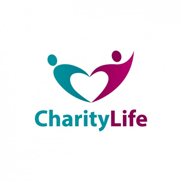 Vecteur gratuit la vie de la charité résumé logo