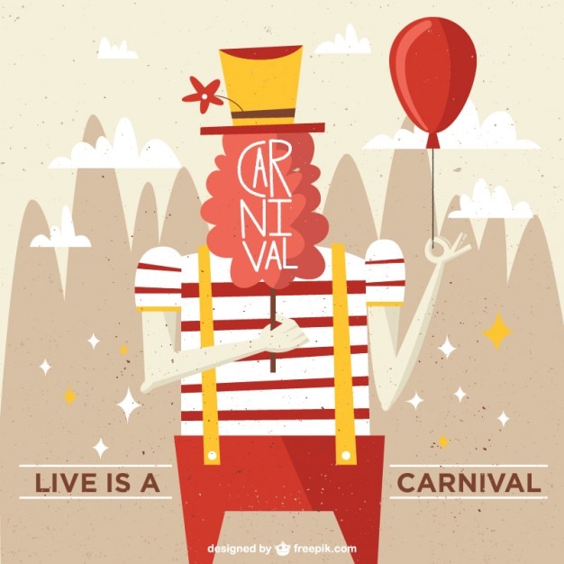 Vecteur gratuit la vie est une illustration de carnaval