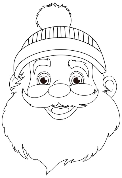 Vieil Homme Souriant De Dessin Animé Avec Barbe Et Moustache