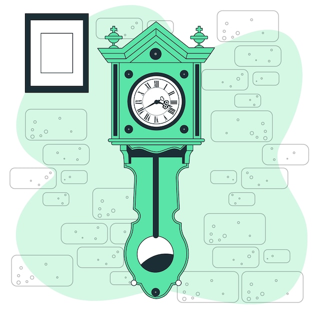 Vecteur gratuit vieille illustration de concept d'horloge