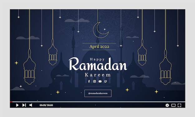Vignette youtube du ramadan dégradé