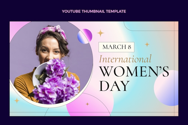 Vignette Youtube De La Journée Internationale De La Femme En Dégradé