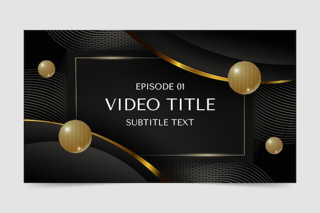 Vignette youtube de luxe doré dégradé