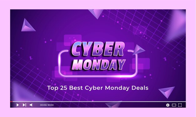 Vignette Youtube pour la vente du cyber lundi
