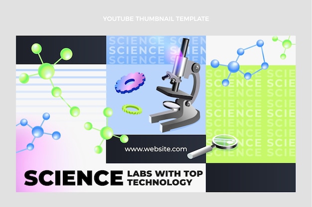 Vecteur gratuit vignette youtube de science isométrique