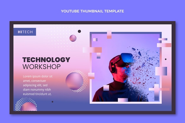 Vignette youtube de la technologie des demi-teintes dégradées