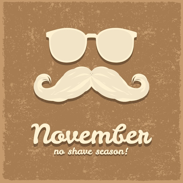 Vecteur gratuit vintage background avec des lunettes et une moustache