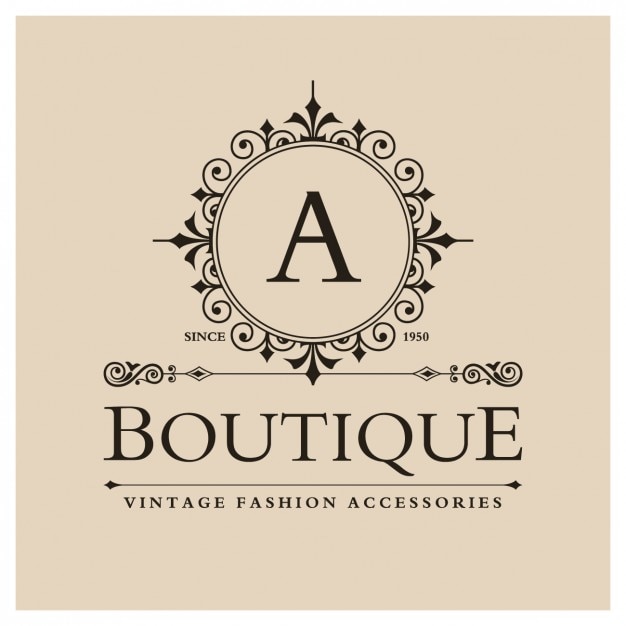 Vecteur gratuit vintage boutique logo