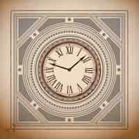 Vecteur gratuit vintage clock fond