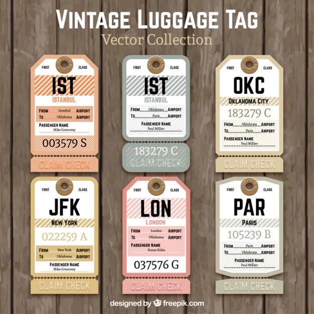 Vintage étiquette De Bagage