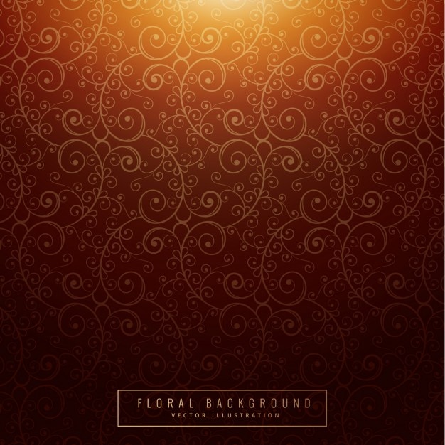 Vecteur gratuit vintage floral background d'orange