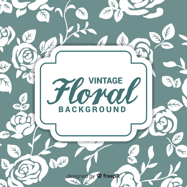 Vecteur gratuit vintage floral fond