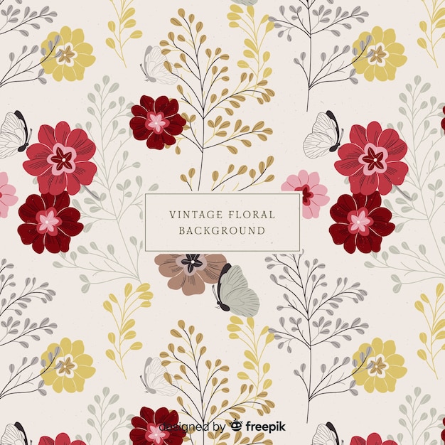 Vintage Floral Fond